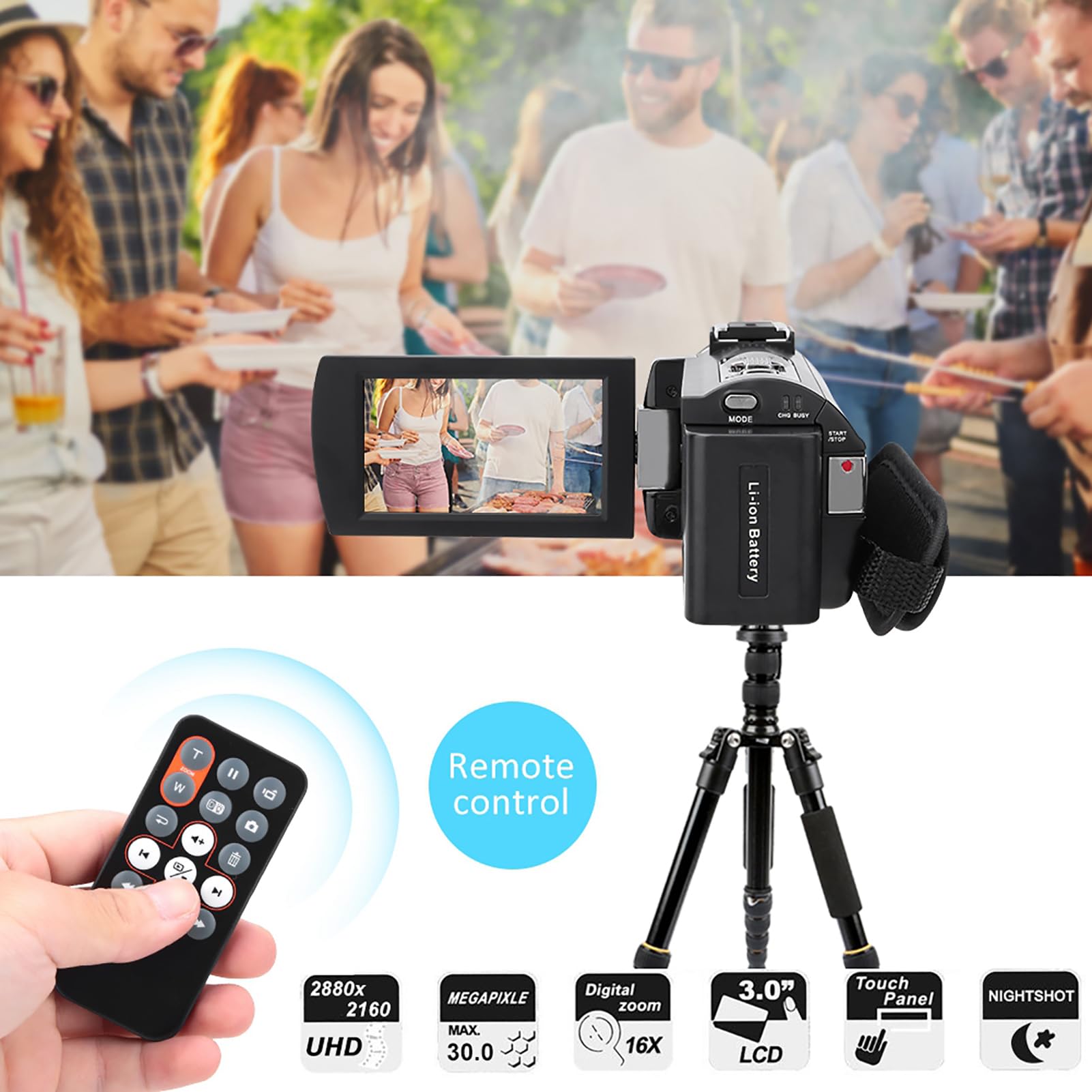 Amazon | ミニ Dv ビデオカメラ、4K Hd Wifi 60Fps Vlogging カメラ